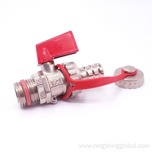 Brass boiler ball valve